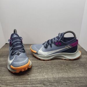 Nike Pegasus Trail 2 Thunder Blue Orange Women's Running Shoes Sneaker Size 7